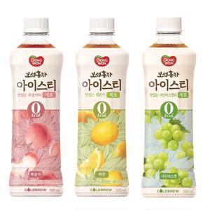 보성홍차 복숭아+레몬+샤인머스켓+애플 500ml 24입