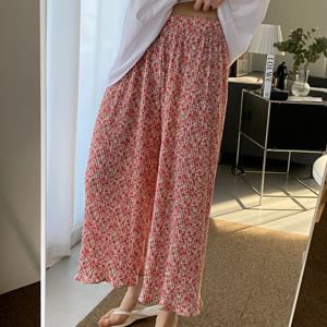 1+1 꽃주름 플라워 셔링 플리츠 주름 밴딩 바지 여성 봄 여름 홈웨어 팬츠