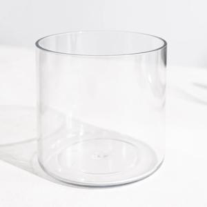PET 원형 원통 실린더 화병 화분 12x12cm 투명 플라스틱 인테리어 장식