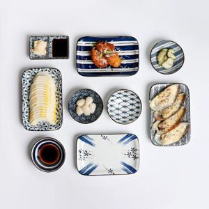 라일리 다미 도자기 앞접시 사각접시 16cm 6type 택1