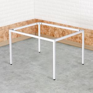 철재다리 철재테이블 1100x900 H700 화이트 30각 수평조절 간편조립 TW11090