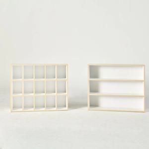 플랜 3단 2단 전면 책장 화이트 1200 거실 만화 낮은