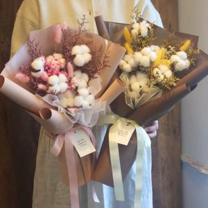 목화꽃다발 드라이플라워꽃다발 졸업식꽃다발 엄마의사랑