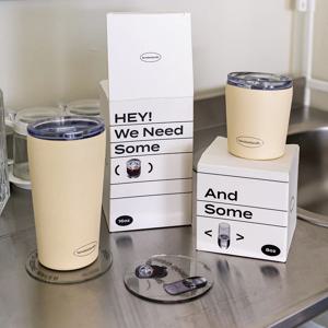 사무실 직장인 감성 버터 스텐 머그 물컵 스몰  (8oz + 16oz)