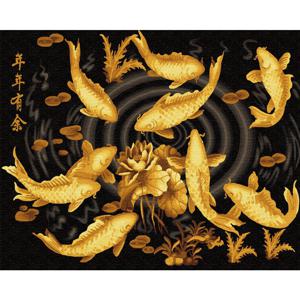 DIY 명화그리기 (물감3배) 황금잉어 (골드펄) 60X75cm