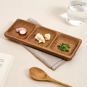 아카시아 딥우드 3칸나눔접시