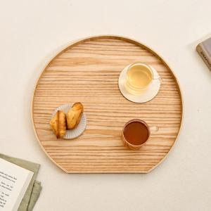 카페 논슬립 반달우드쟁반 L35