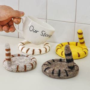 귀여운 티코스터 찻잔 컵받침대 홀더 카페 홈카페 컵받침 4colors