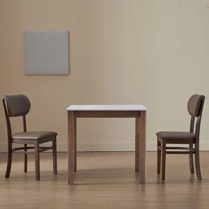 앨빈 토니 월넛 포세린 통 세라믹 2인용 원목 테이블 식탁세트 4colors