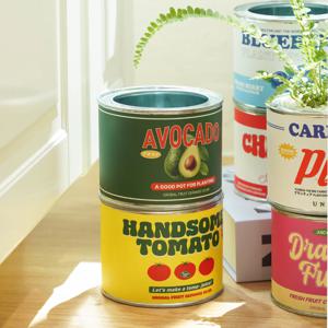 빈티지 캔화분 미니 책상 다육이 인테리어 플랜트 분갈이