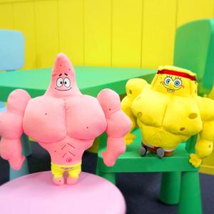 벌크업 헬창 스폰지밥 머슬 뚱이 봉제인형 30cm