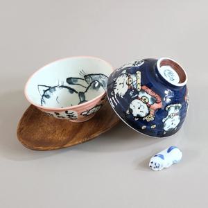 캐릭터 식기 마네키네코 공기 대접 세트 2p