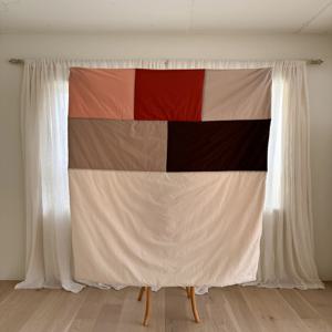 패치워크 담요 이불 슈퍼싱글 1인_boni patchwork blanket PINK