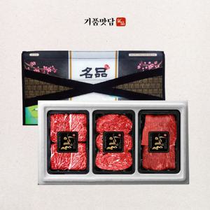 1등급 명품숙성한우 선물세트 5호(꽃4/불4/국4) 1.2kg