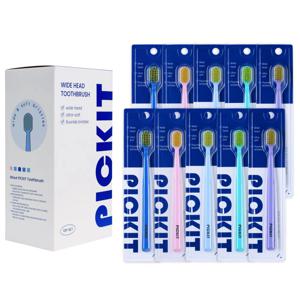 와이드 헤드 미세모 칫솔 10개입