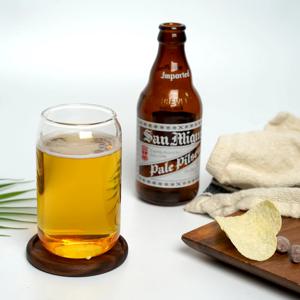 빈티지 내열 유리컵 커피 음료 비어캔 S - 2size