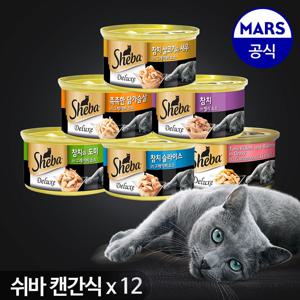 쉬바 고양이간식 캔 85g x12개