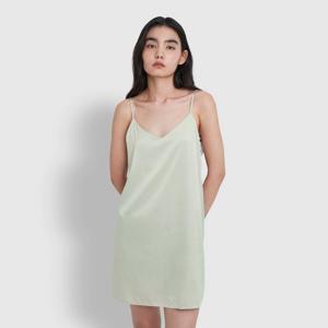 여 새틴 스트레치 슬립 원피스 (2 sizes)(2 colors)