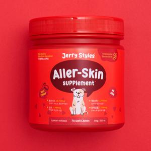 동물병원 강아지 피부 간식형 영양제 알러스킨 서플리먼트 300g 75chews