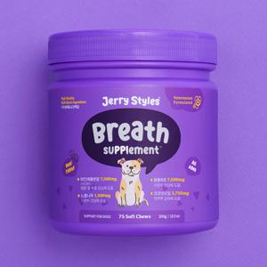 동물병원 강아지 기관지 간식형 영양제 브레스 서플리먼트 300g 75chews