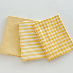 패키지원단 1/2마 패키지 멜란지 선염 워싱 노랑 3종