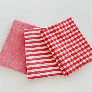 패키지원단 1/2마 패키지 멜란지 선염 워싱 빨강 3종
