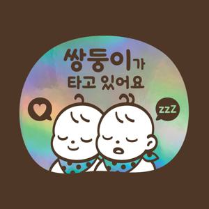 아기가타고있어요 LMCQ-122 카툰 쌍둥이 형제
