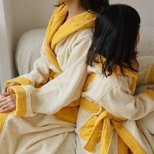 귀여운 꽃 일러스트 어린이 어른 가족 순면 가운