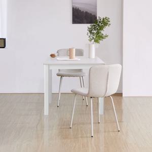 앨빈 마레 화이트 포세린 통 세라믹 2인용 원목 테이블 식탁세트 (의자2) 3colors