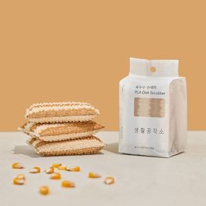 옥수수 전분소재 생분해 옥수수 수세미 (6입/9입)