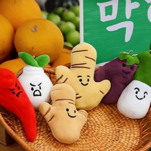 야채 키링 인형 고추 양파 생강 가지 파 웃긴선물 웃긴키링