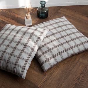 고급 방석 소파 의자 사무실방석 목화솜포함 타탄 체크-베이지그레이