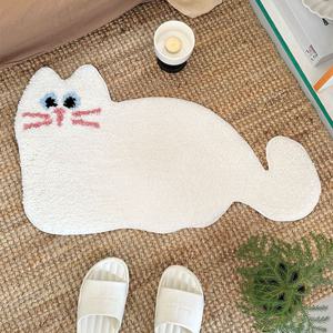 [해외] 귀여운 고양이 다용도 발매트 현관 욕실 주방 포이트 발매트 러그 2colors