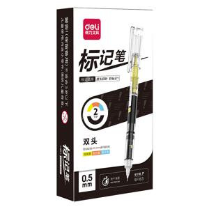 델리 듀얼 투인원 트윈 형광펜+블랙잉크 젤펜