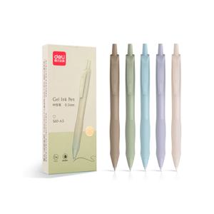 델리 모던 파스텔 젤 잉크 중성 블랙 젤펜 0.5mm 5입 세트