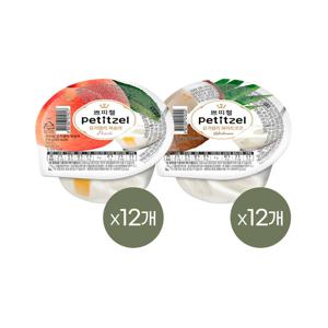 쁘띠첼 푸딩 요거트젤리 복숭아 210g x12개+화이트코코 210g x12개