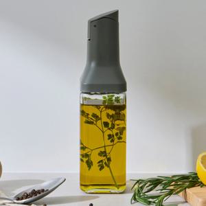 클리어 유리 자동개폐 미니 오일병 350ml 2P세트 (그레이) 밀폐 기름병 간장병 소스통