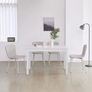 앨빈 마레 화이트 통 세라믹 4인 원목 테이블 식탁세트 (의자4) 3colors