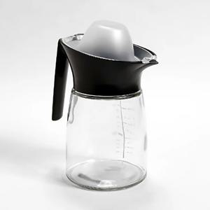시노글라스 2in1 핸드 스퀴저 유리 물병 1.4L 레몬 짜개 수동 착즙기 워터 피쳐 저그