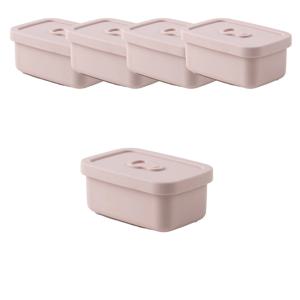 담밥 실리콘 밥팩 반찬통 밀폐용기 200ml 5개세트 5컬러
