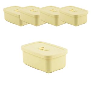 담밥 실리콘 밥팩 반찬통 밀폐용기 350ml 5개세트 5컬러