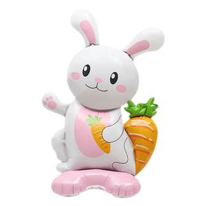동물친구들 스탠딩에어벌룬 생일파티용품 은박 토끼 풍선