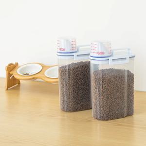 강아지 고양이 습기차단 사료보관통 간식보관함 소1+1