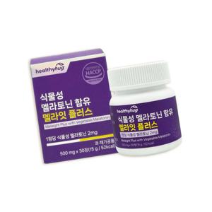 식물성 멜라토닌 함유 멜라잇 플러스 플러스 타트체리 500mg*30정