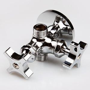 2구 앵글밸브 개별조절 수도분배기 세면대 변기 청소호스 2way 동시사용 15A