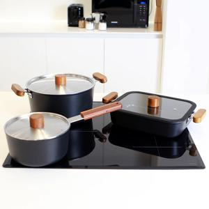 IH 인덕션 우드핸들 냄비세트 3종(18편수+24양수+사각전골)