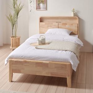 스피키 고무나무 LED 슈퍼싱글 침대 원목프레임 SS