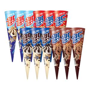 저당 월드콘X3개+월드콘 바닐라X3개+월드콘 쿠키앤크림X3개+월드콘 초코X3개