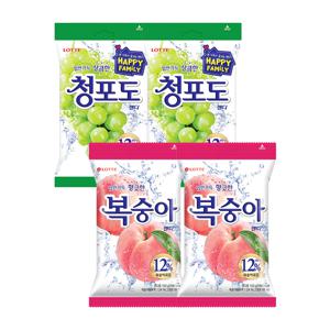 청포도 캔디 153g x2개 +복숭아 캔디 153g x2개