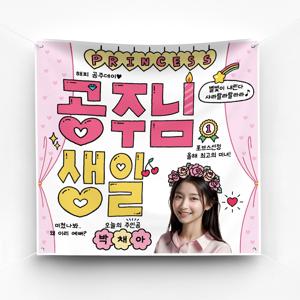 생일현수막 이벤트 축하 파티 예쁜 플랜카드 제작 ver.공주님